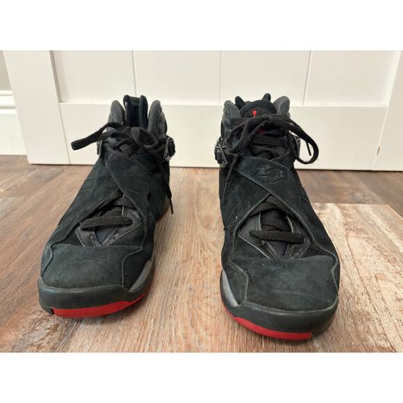 AIR JORDAN 8 VIII RETRO SIZE 8 BLACK GYM RED WOLF GREY 305381-022